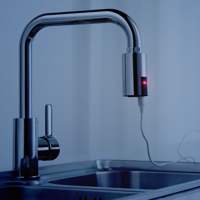 联想lecoo感应自动水龙头节水非接触感应器出水充电省净水