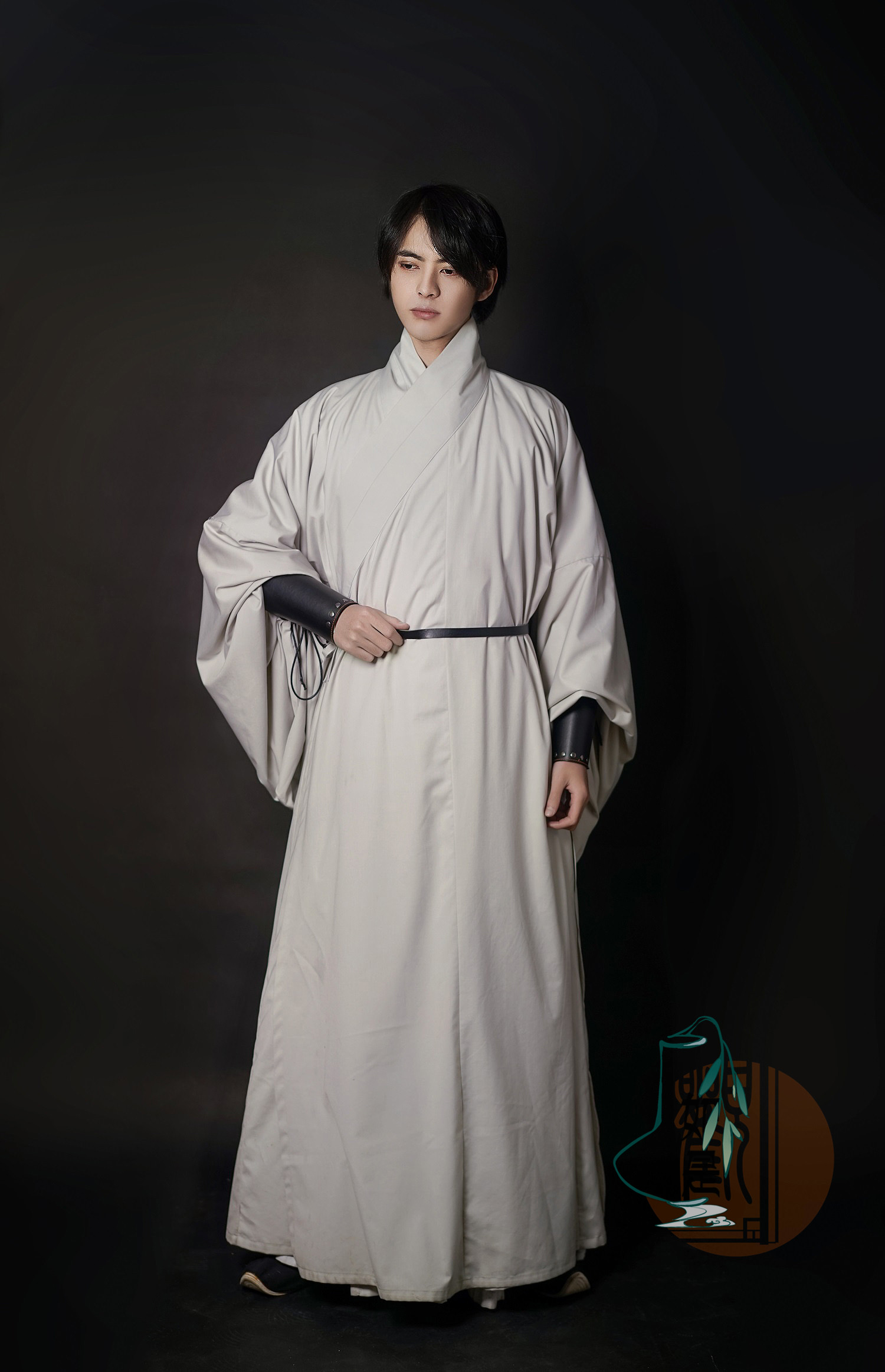 汉服如是观原创明制道袍对襟长比纯色春秋秋装汉服定制