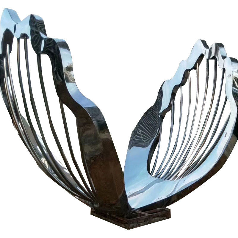 不锈钢镂空珍珠贝壳雕塑抽象城市广场房地产户外雕塑