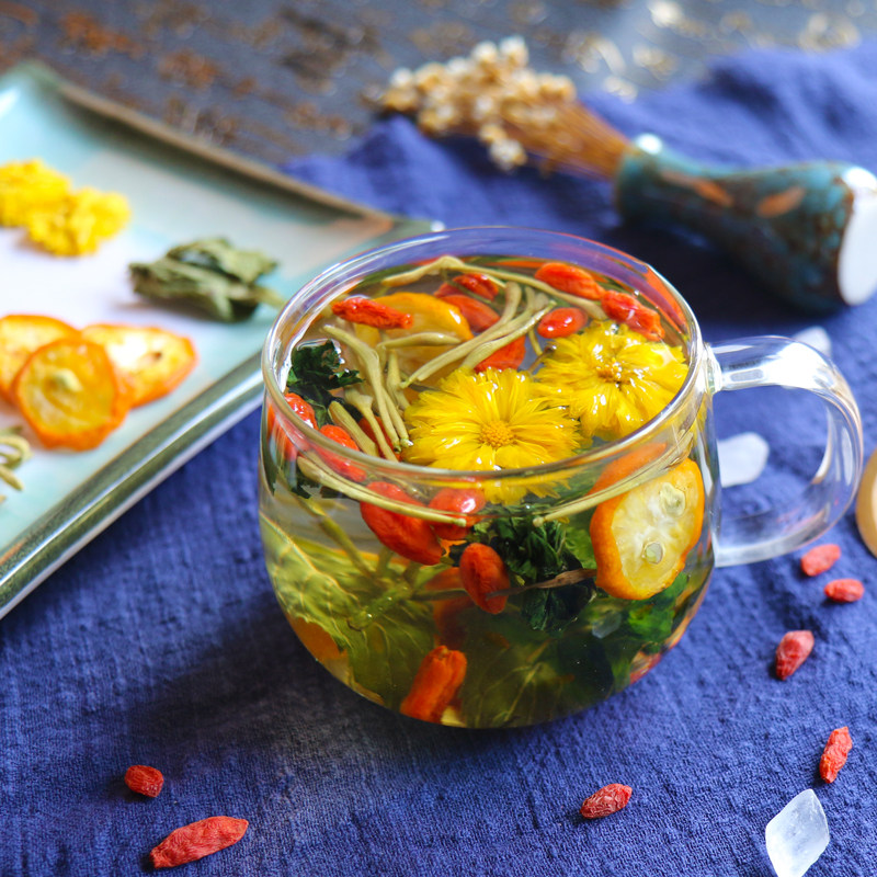 花茶清火金银花菊花蒲公英枸杞四季八宝组合养生组合型花茶