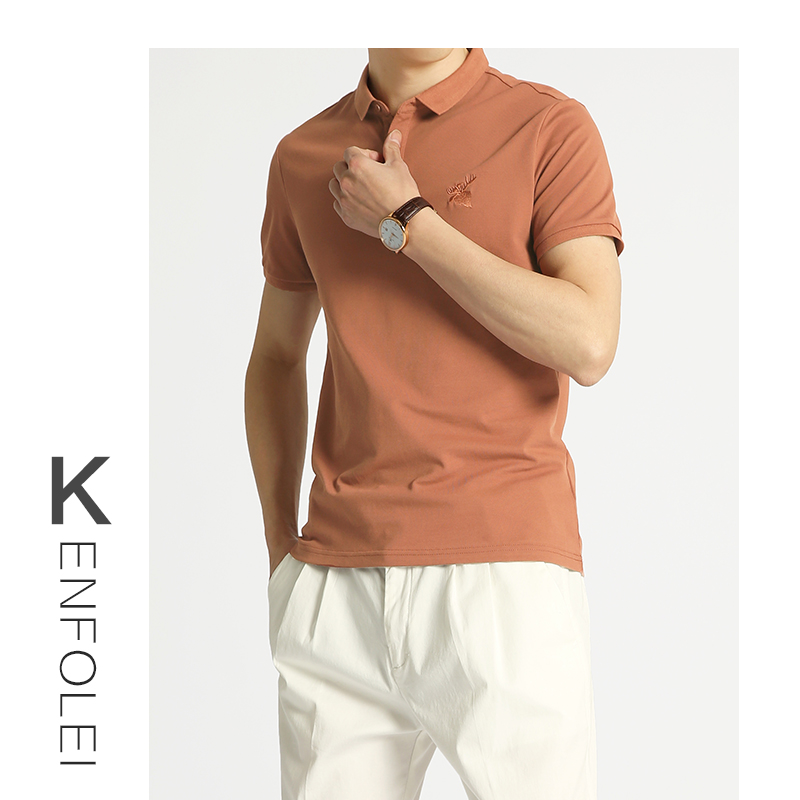高端商务休闲小翻领polo衫 2022男士夏季保罗短袖刺绣T恤薄款上衣