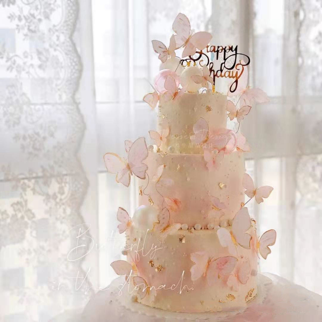 网红蝴蝶仙女妈妈长辈唯美老婆表白女神生日蛋糕新鲜生日蛋糕