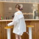 Korea 2020 new style retro big lapel temperament age-reducing loose western style single breasted mid-length shirt women Korea 2020 new style retro big lapel temperament age-reducing loose western style single breasted mid-length shirt women