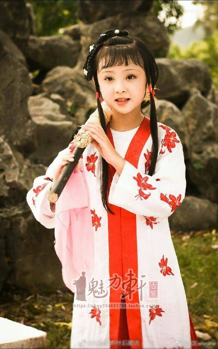 小戏骨红楼梦同款服装林黛玉儿童古装演出服仙女服装女童表演服装