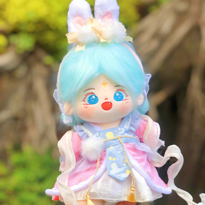 套装园长长裤茶茶云兔昭昭20cm棉花娃娃女娃棉花娃娃