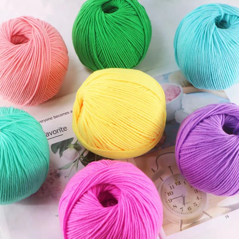 蚕丝蛋白芭芘绒桶装宝宝毛线中粗手工编织打棉鞋勾鞋线织拖鞋毛线