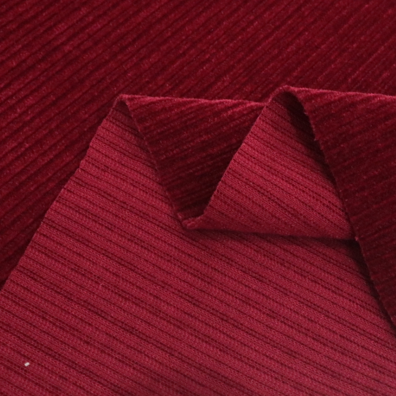 秋冬加厚雪尼尔针织弹力条绒灯芯绒窄坑条布料外套海绵垫