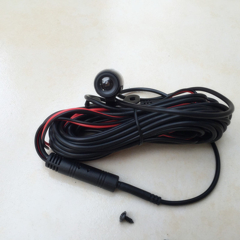 途美行车记录仪防水镜头摄像头4针4孔连线配件车载摄像头