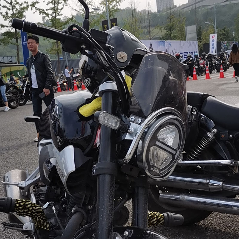 挡风适用于本田cb190ss鸷道改装复古大灯护杠头罩摩托车导流罩
