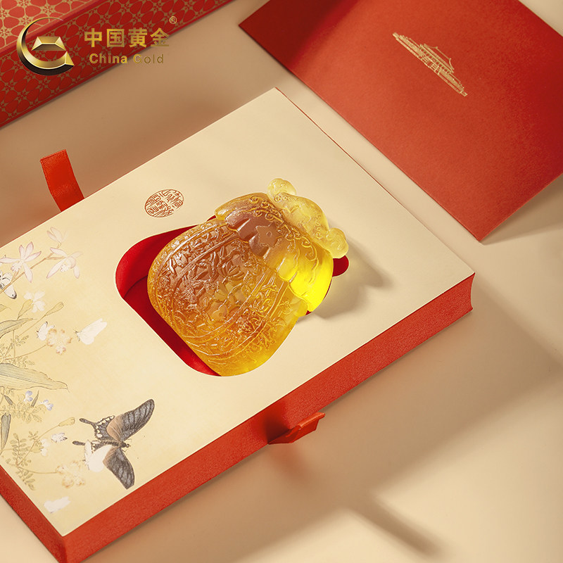 中国黄金盲盒宫廷手工转运项坠