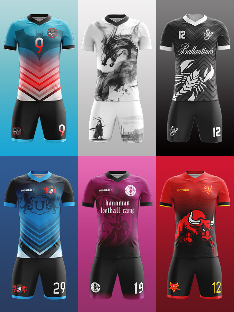 足球套装全身定制训练短袖比赛足球队队服双面足球服