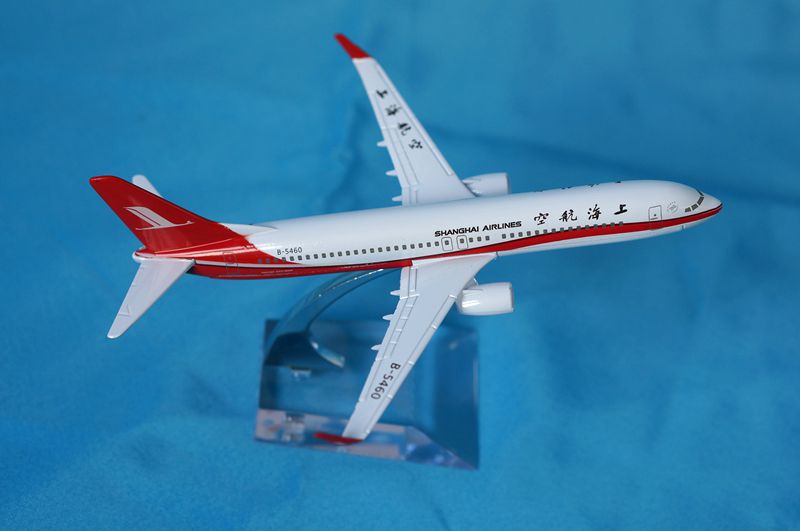 上海航空b737800合金飞机模型16cm仿真机航模