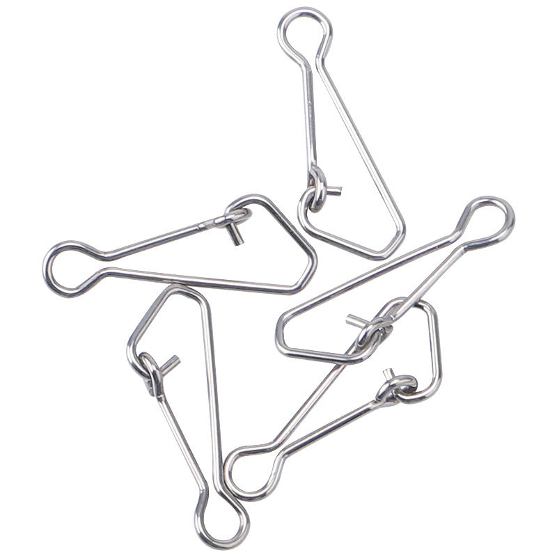 不锈钢美式路亚扣回形针卡扣 活动扣增强钓鱼快速连接扣别针挂扣_双氙