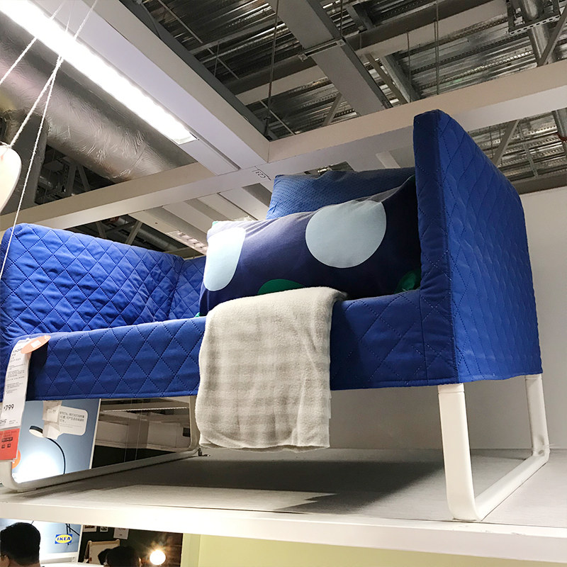 济南宜家代购库帕双人沙发休闲小户型简约公寓灰色钢架结构时尚