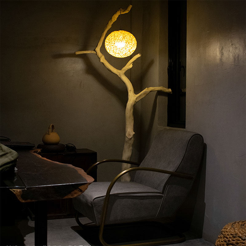 根雕摆件天然树根灯架落地灯原木枯木雕禅艺术根雕