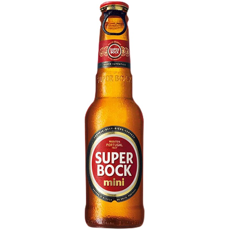 葡萄牙原装进口啤酒超级波克啤酒superbockmini黄啤酒200ml24瓶