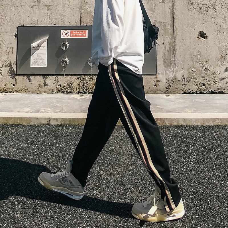 HLG.AMBITIONS 2022春秋新品美式高街直筒裤男垂感休闲运动潮牌