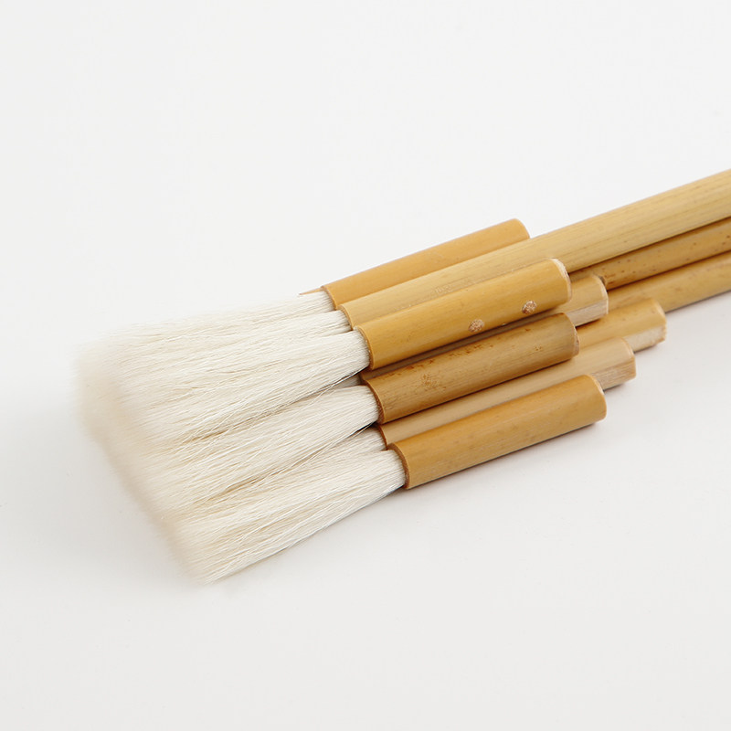 羊毛色彩背景画笔平头儿童用品绘画颜料水分毛笔