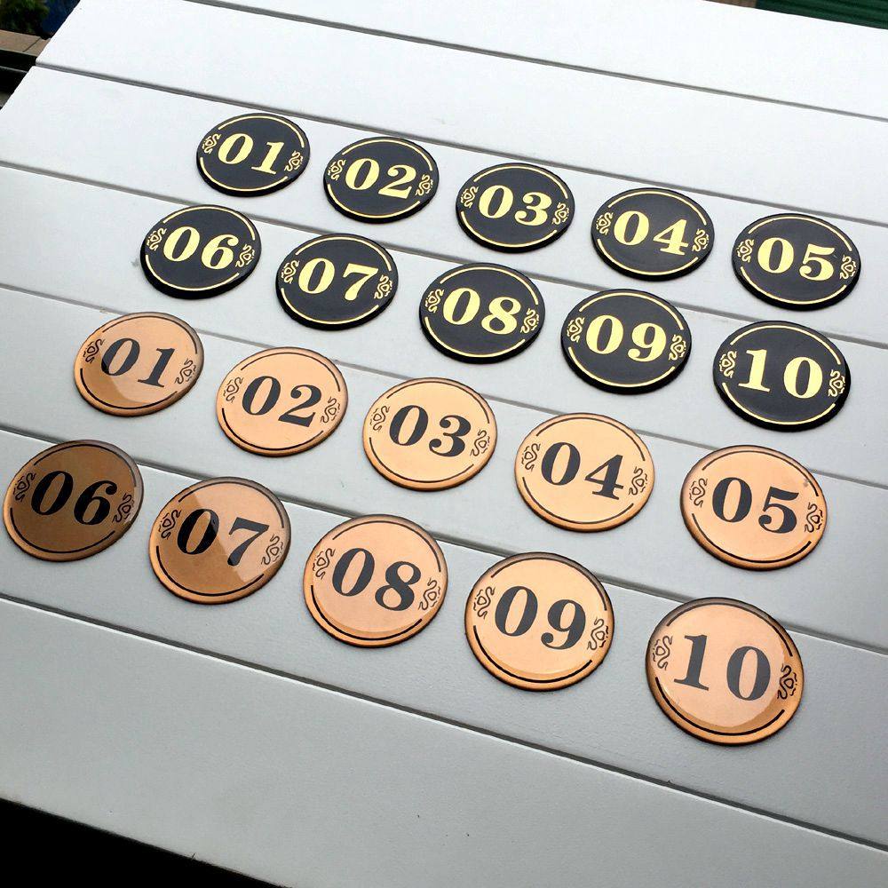 亚克力桌号数字号码牌桌牌贴网吧餐厅座位餐号牌酒水牌点餐台号牌