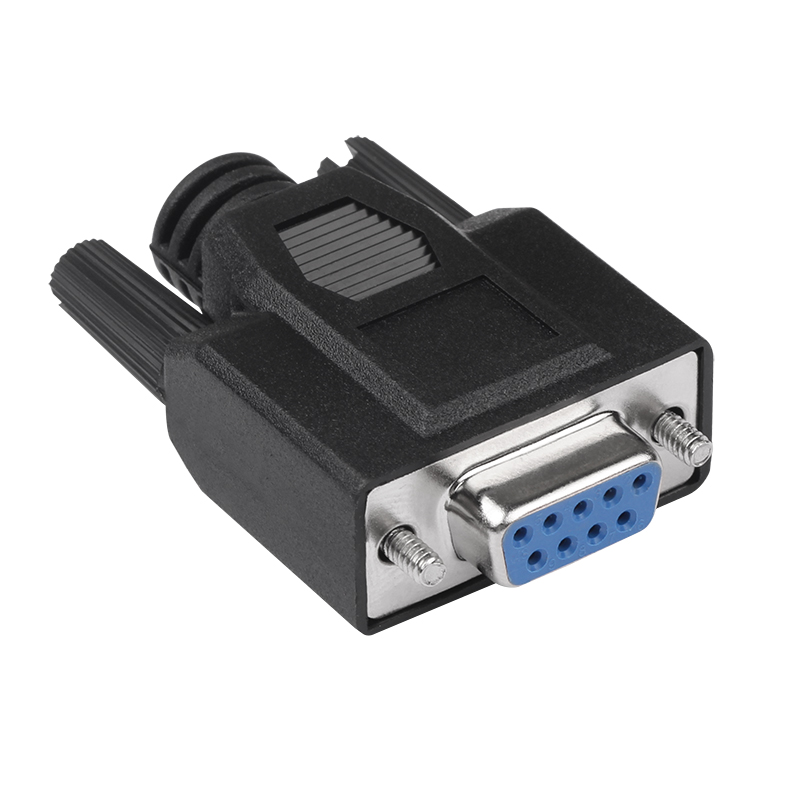 镀金d-sub db9孔头 母头焊线式 串口插头 rs232 9针 串口接线头