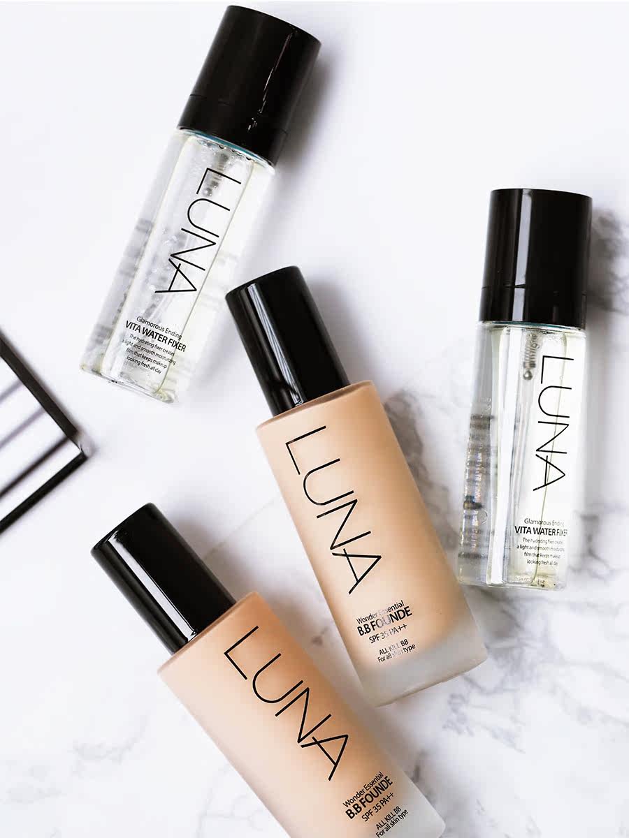 附定妆喷雾!韩国露娜luna超模奇迹精华粉底液 自然遮瑕24h持妆