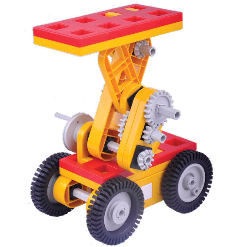 积木台湾lasy建构齿轮传动工程机械科学组装玩具塑料积木