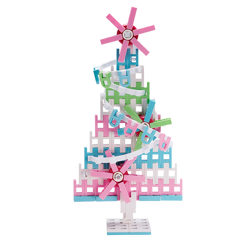 建构台湾原装lasy积木粉色系列中班积塑地面塑料积木