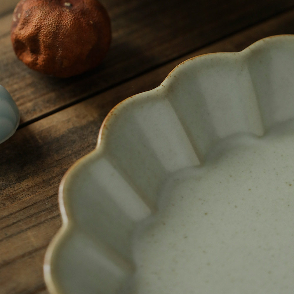 日式果盘菜盘盘子餐盘食器手工料理白玉盘秀气盘