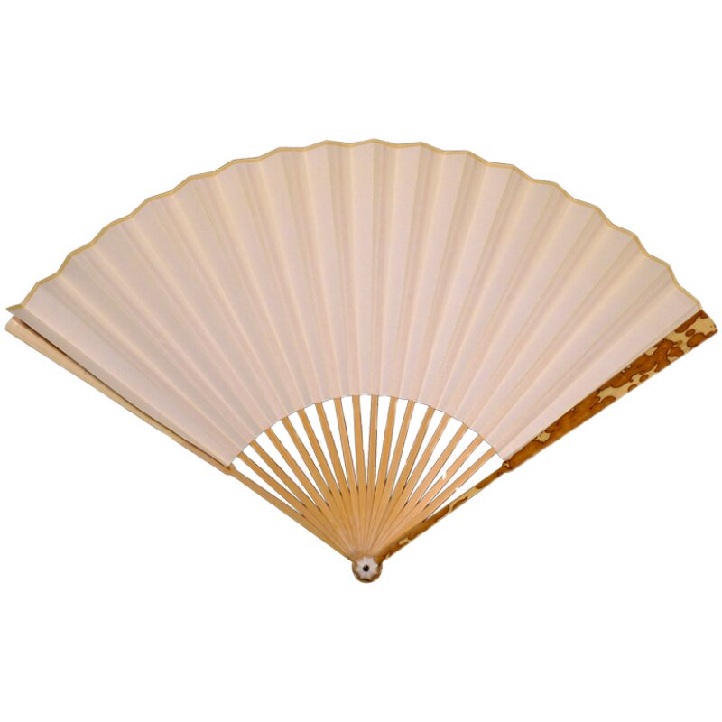 95寸18方梅妃八角角头折扇苏工花斑竹文玩扇骨扇子