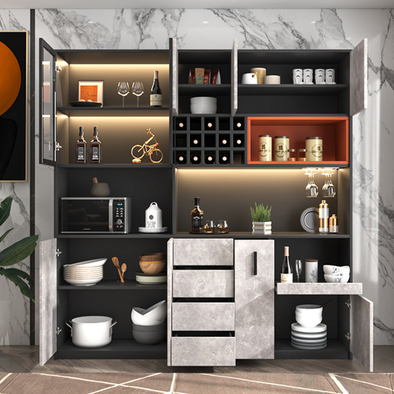 北欧餐边柜一体靠墙家用餐厅酒柜现代简约多功能储物柜餐边柜