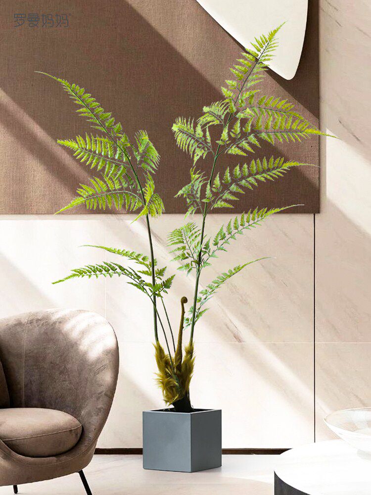北欧欧风仿真植物金丝猴网红绿植猴头盆栽假树摇椅