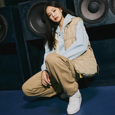 阿迪达斯三叶草adidasjennie金珍妮珍妮双拉绳叠穿棉马甲hc0312运动