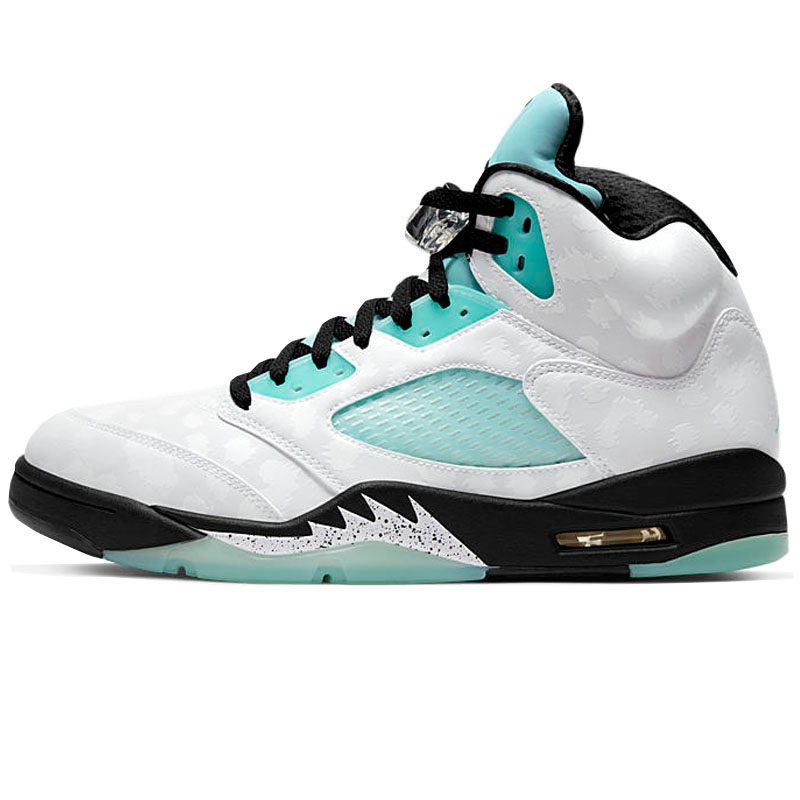 air jordan 5 aj5郭艾伦 白绿 雪豹 3m反光 篮球鞋 cn2932-100