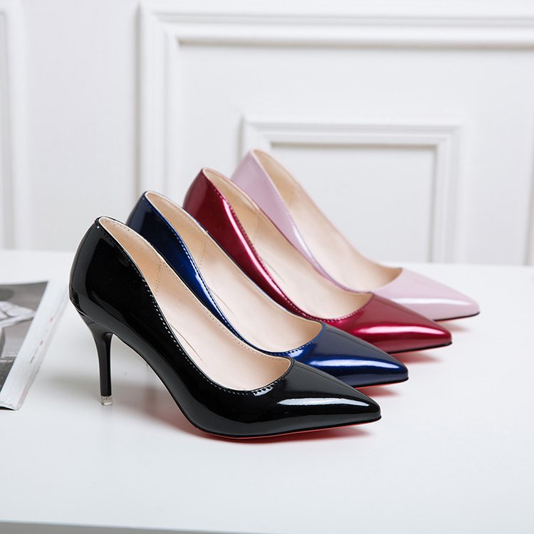 3050码变装尖头表演细跟伪娘特大反串男士高跟鞋单鞋