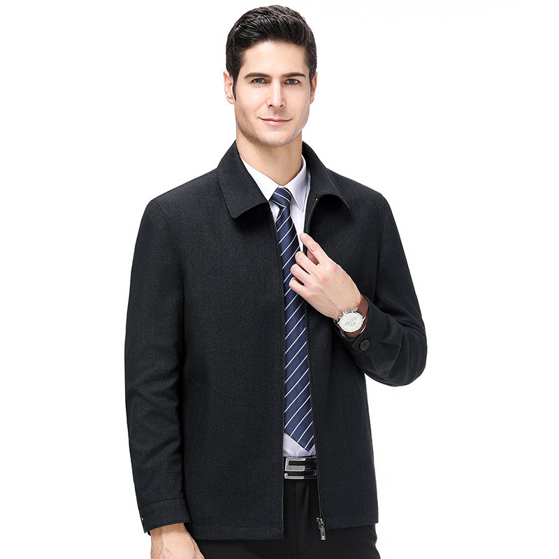 步森男装官方旗舰店2021春秋秋季羊毛毛呢短款外套夹克