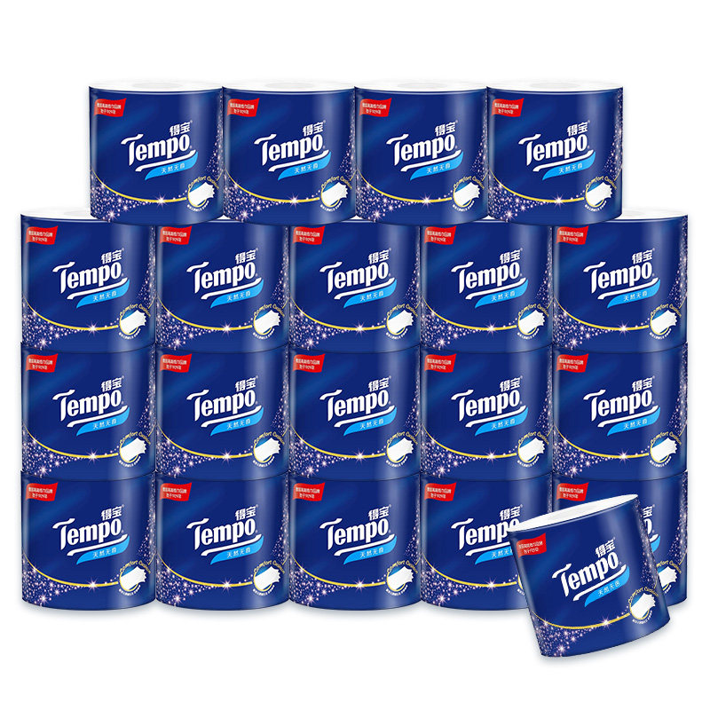 tempo得宝卷纸整箱厕纸家用卫生纸德宝卷筒纸