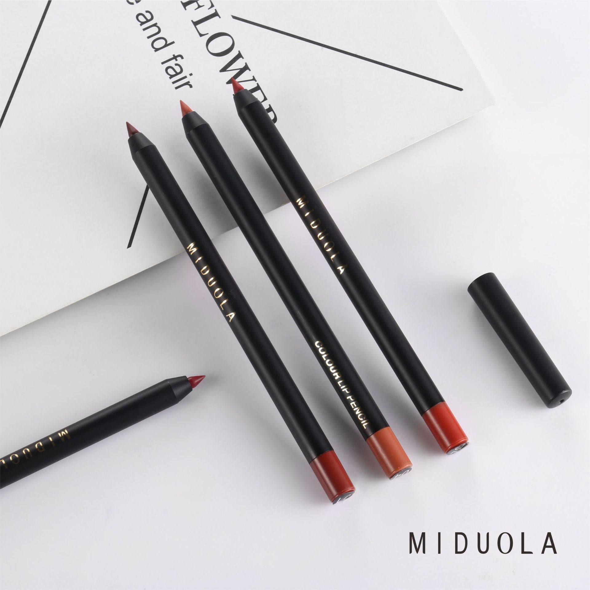 miduola裸色上色易上色持久唇线笔唇部咪朵修饰杯唇笔唇笔