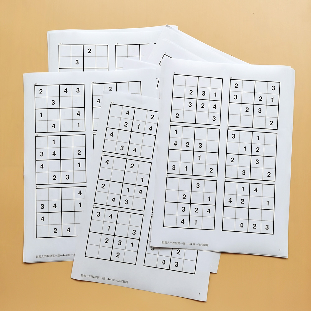 训练幼儿数独九宫格入门阶梯数学益智游戏小学生逻辑思维课业本