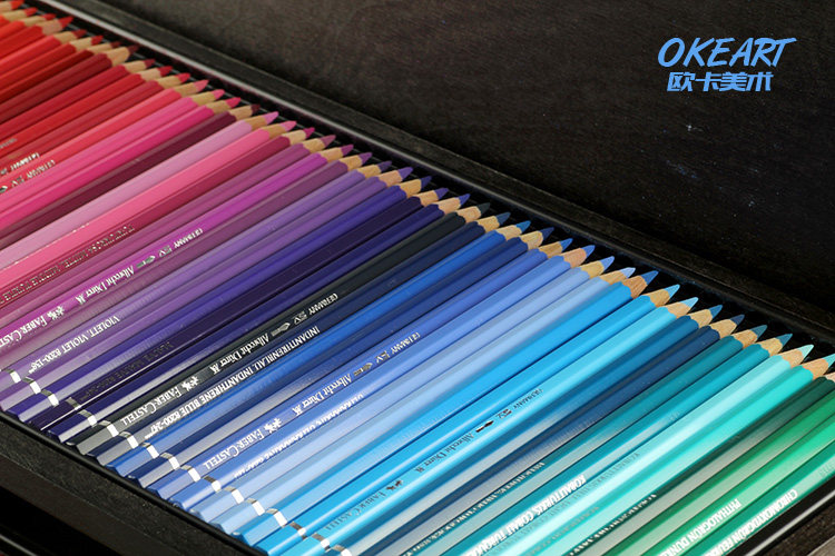 德国辉柏嘉faber castell艺术家油性 水溶性 彩色铅笔 木盒120色