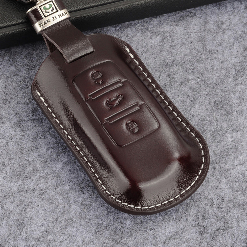 适用于大众速腾钥匙包真皮帕萨特一键启动途观智能车用钥匙包