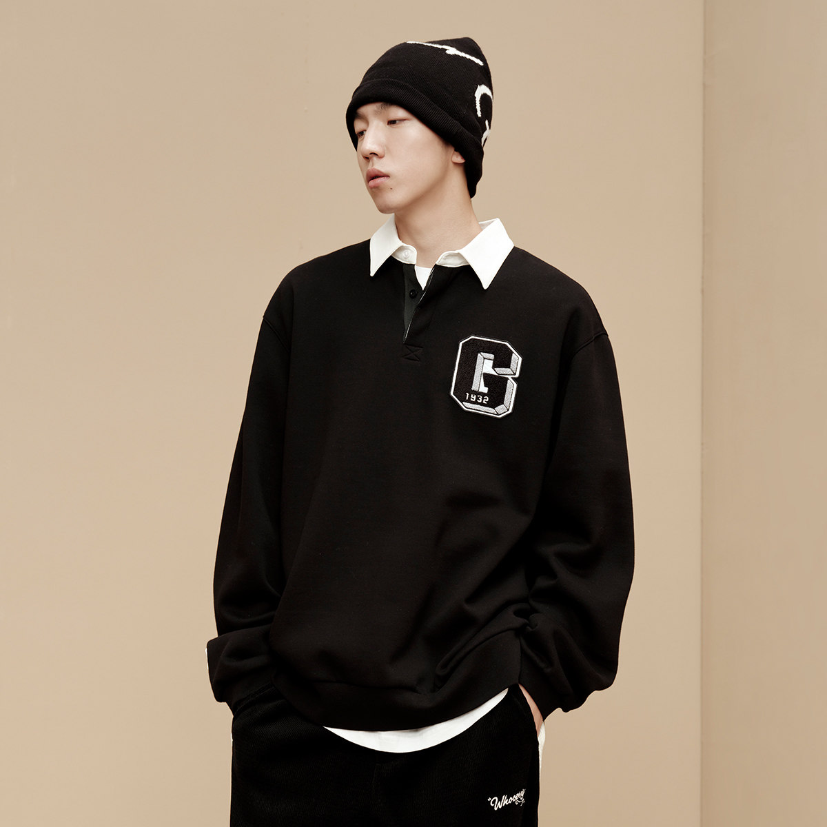 商场同款太平鸟男装冬季潮流宽松卫衣男士时尚卫衣