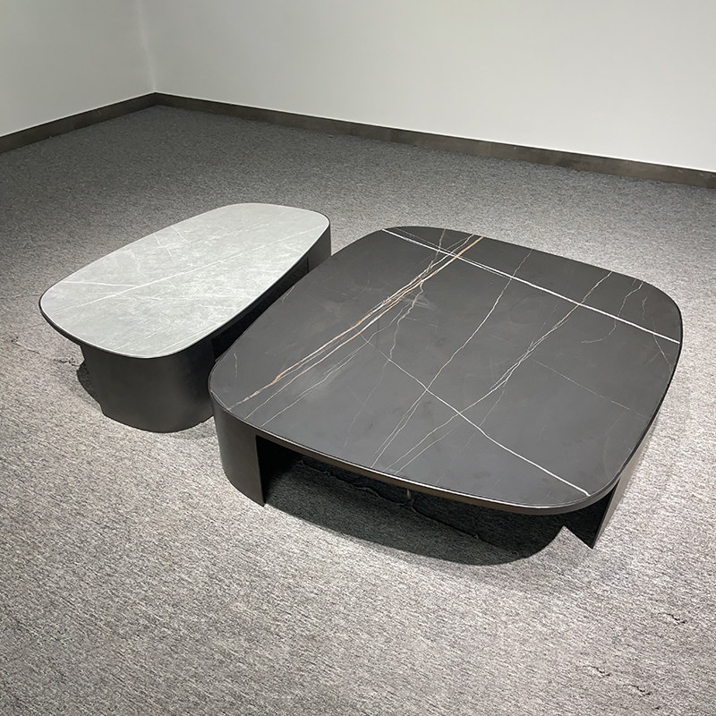 意式茶几现代岩板方茶桌意大利poliform设计师客厅组合茶几