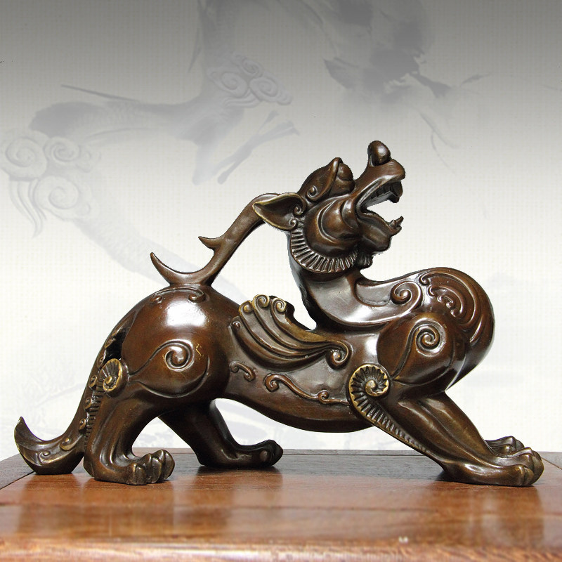 纯铜貔貅开光招财镇宅辟邪办公室玄关酒柜书柜开业礼品工艺品摆件