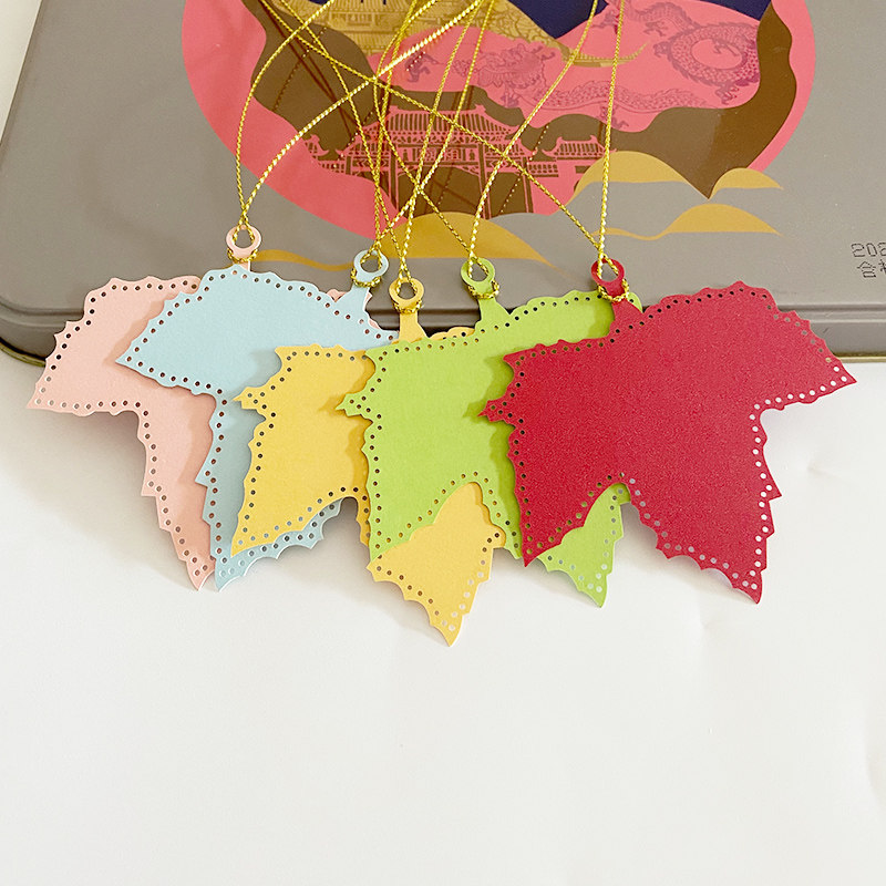 50片祝福卡许愿卡枫叶片创意心愿装饰卡吊diy贺卡