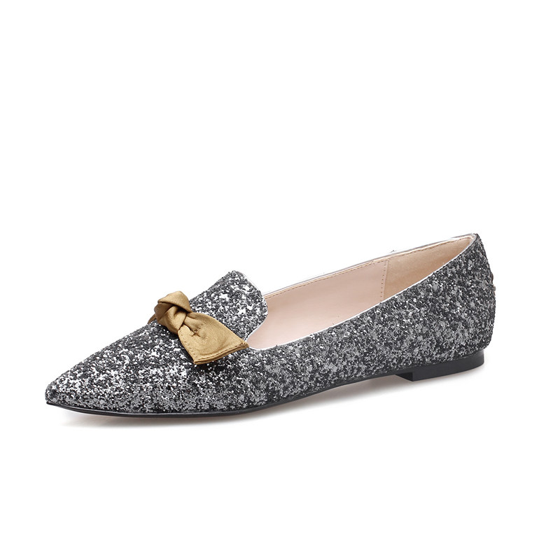 jc女鞋2020春夏新款真皮平底宴会单鞋水晶单鞋