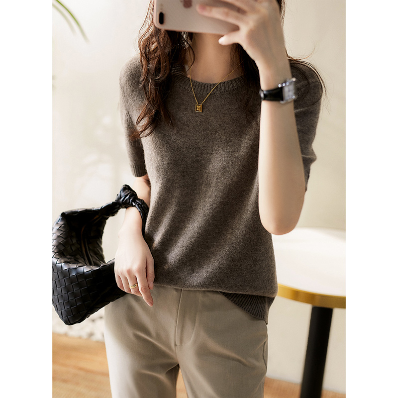 笑涵阁 经典5件不嫌多 羊毛羊绒宽松针织套头衫开衫女