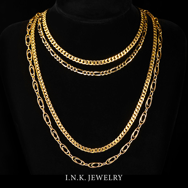 ink珠宝9.28团购素链合集18k黄金链条长链百搭颈饰