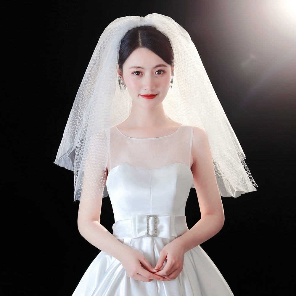 头纱头饰超仙森系网红拍照道具新娘结婚主婚头纱
