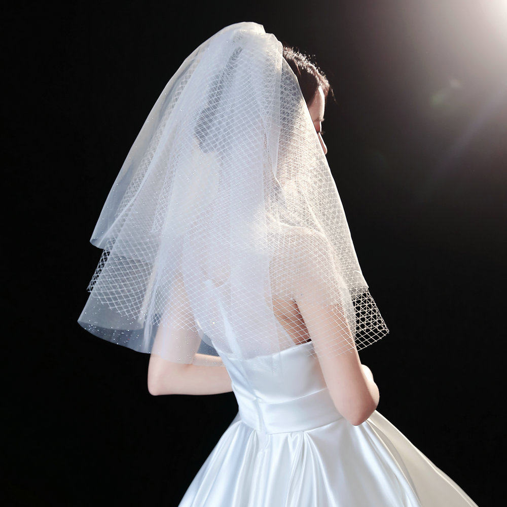 头纱头饰超仙森系网红拍照道具新娘结婚主婚头纱