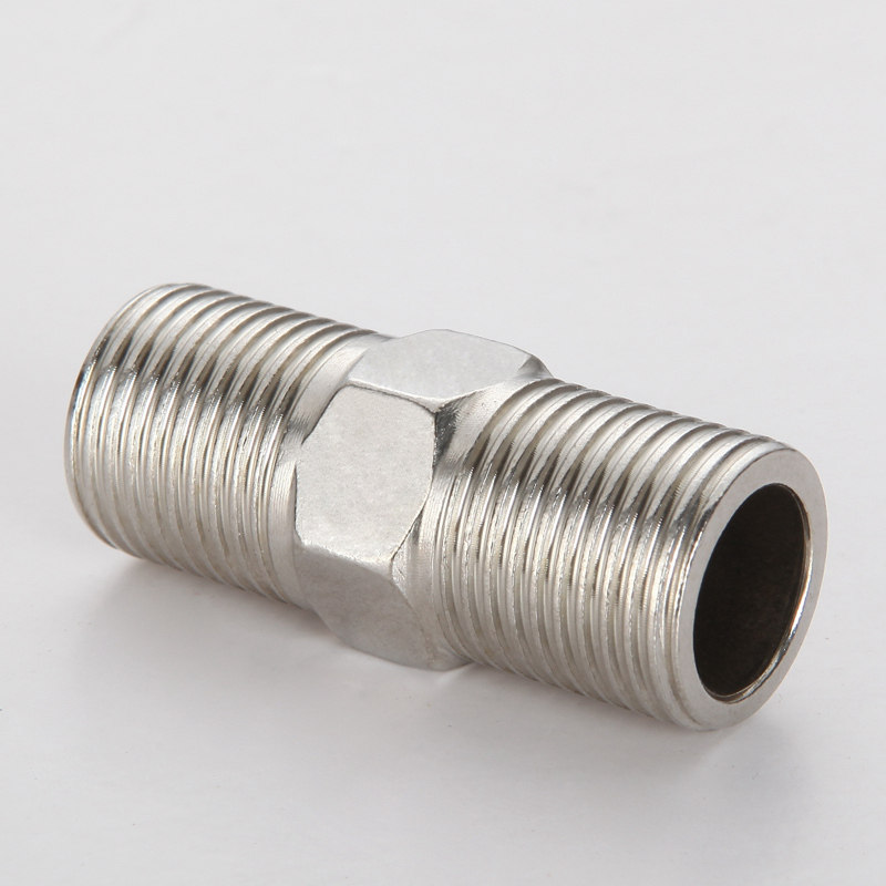 全铜加厚 不锈钢外丝直接对丝短丝对接4分6分1寸进水管接头管件